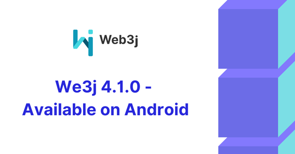 Web3j 4.1.0 is available for Android