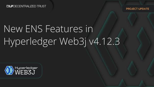 New ENS Features in Hyperledger Web3j v4.12.3