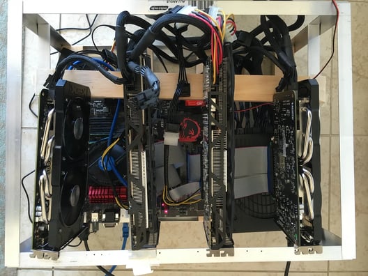 Ether mining rig